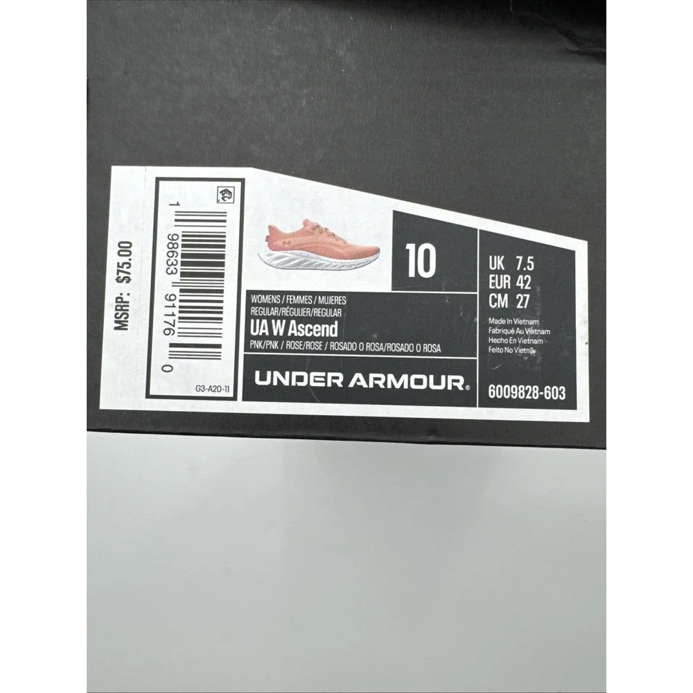Under Armour Charged Assert 10 Womens Size 10 Pink Elixir Running Shoes NIB